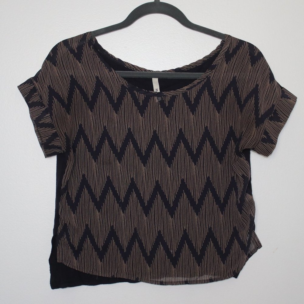 Mind Code Sheer Chevron Top